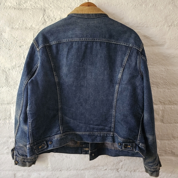IronCharlie VTG Lee Storm Rider Denim Jacket with Blanket Lining Corduroy Collar - Picture 11 of 15